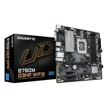 Imagem de Placa Mãe Gigabyte B760M D3HP WiFi 6 LGA 1700 - DDR5 - USB 3.2 - Slot M.2 - Q-Flash Plus - Micro ATX