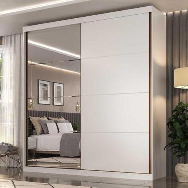 Imagem de Guarda Roupa Casal 219cm 2 Portas de Correr c/ Espelho - Mambel Q, Bra