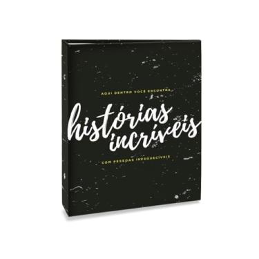 Imagem de Álbum de Fotos Criativa Histórias Incríveis - 80 Fotos 15x21 cm - Preto - 23.2x18.4 cm