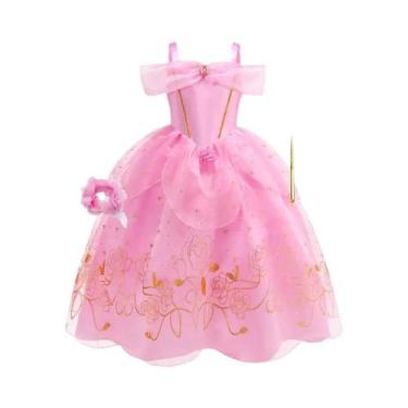 Imagem de Fantasia De Princesa Bela Adormecida Para Meninas, Vestido De Carnaval
