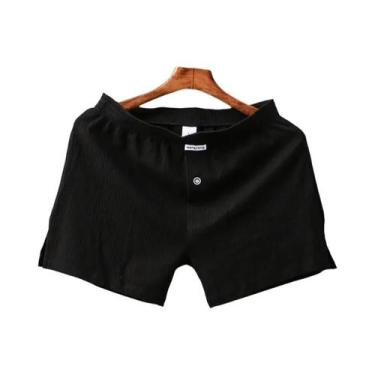 Imagem de Cuecas Boxer Masculinas De Algodão Elástico Com Costura Reforçada Para