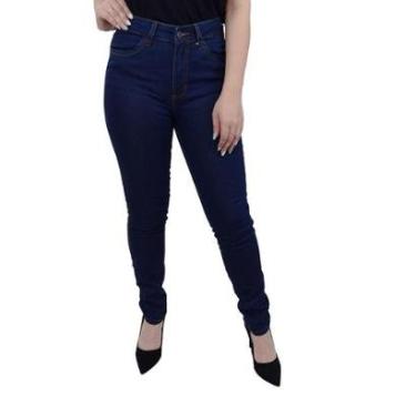 Imagem de Calça Jeans Feminina Dudalina Cigarrete Azul Escuro - 910108-Feminino
