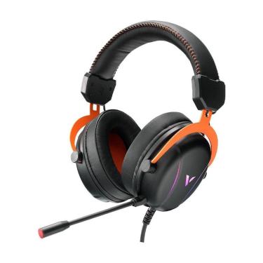 Imagem de Headset Gamer Rapoo VH350S, RGB, Microfone com Cancelamento de Ruído, Preto e Laranja - VH350S-Unissex