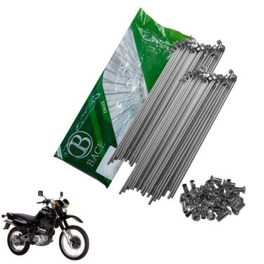Imagem de Jogo Raios Roda Xt600 Nh190 Nh300 Traseiro Inox 3,5mm Bace