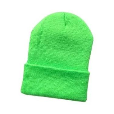 Imagem de Gorros de Inverno de Malha - Unissex, para Outono e Inverno, Verde flu