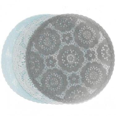 Imagem de Jogo Americano Renda Redondo 38 Cm Em Pvc Transparente - WINCY