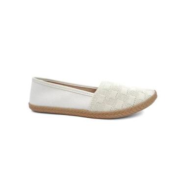 Imagem de Sapatilha Moleca Espadrille 5287.297 Branco, 36, Branco