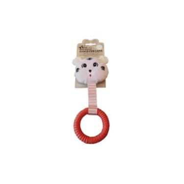 Imagem de Mordedor brinquedo de pelúcia para Cachorro filhote em TPR - BRV, Rosa
