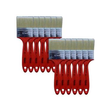 Imagem de Kit 12 Pincel Roma 303E 2.1/2 Branco 2.1/2", Único