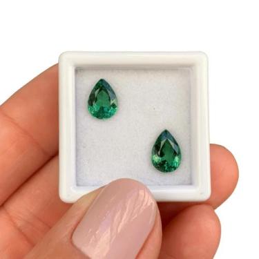 Imagem de Turmalina Verde Azulada Gota Par 2,02ct - ENE2ESE