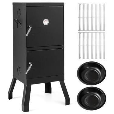 Imagem de Defumador para área externa Giantex com porta dupla 48 x 46 x 102 cm