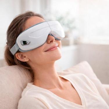 Imagem de Óculos de Massagem Ocular Inteligente Gran Belo G94 Relaxante com Aquecimento e Bluetooth Branco