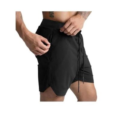 Imagem de Shorts Masculinos De Secagem Rápida Em Cor Sólida, Camada Única, Tecid
