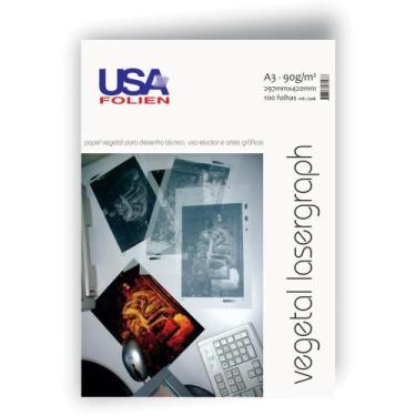 Imagem de Papel Vegetal A3 90G 297X420MM Pacote com 100 - Usa Folien