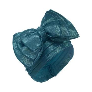 Imagem de Touca Turbante Africana Dourada Multicamadas Com Laço Elegante Para Mu