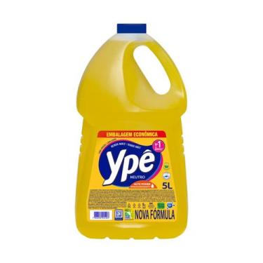 Imagem de Detergente Neutro Ypê 5L Lava Louças Amarelo Galão Econômico Rendiment