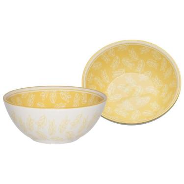 Imagem de Bowl De Cerâmica 16Cm 600Ml - Flora Amarelo - Oxford Daily