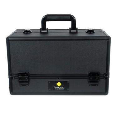 Imagem de Maleta Maquiagem Joias Manicure Alumínio ABS Pelegrin PEL-M1013 Preta