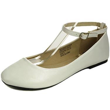 Imagem de Alpine Swiss Womens White Suede Lined Calla Ankle Strap Ballet Flats 10 M US