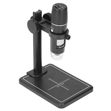 Imagem de Microscópio Digital Portátil, Construído em 8 Luzes LED de alto Brilho, Brilho Ajustável, Microscópio Composto de alta Ampliação 1000X para Placas de Circuito, Moedas, Joias, Pele