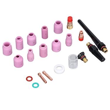 Imagem de Peças de soldagem TIG, alta plasticidade Modelos múltiplos resistentes ao impacto Tocha de soldagem TIG Kit de acessórios Alta tenacidade para WP-17