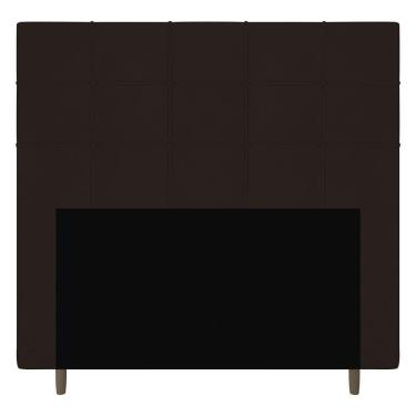 Imagem de Cabeceira Cama Box Casal Queen Size Leiria 160cm Marrom