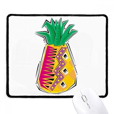 Imagem de Tapete de borracha para jogos com ilustração de elementos culturais, abacaxi, México, com borda costurada, tapete para jogos