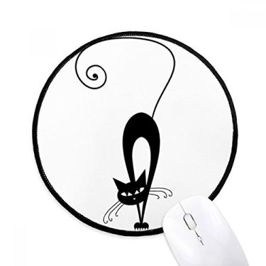 Imagem de Mouse pad de animal para Halloween com gato preto para computador
