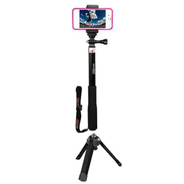 Imagem de Kit Vídeo Conferência: Bastão Selfie PRO-POLE para Smartphone + Tripé compacto dobrável