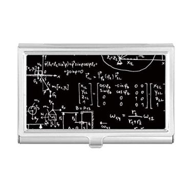 Imagem de Matrix Mathematical Formulas Science Calculus, porta-cartões de visita, caixa de bolso