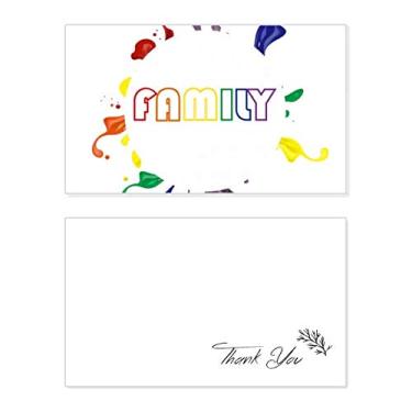 Imagem de LGBT Bandeira de arco-íris Cartão de agradecimento para a família, papel de aniversário, agradecimento de casamento