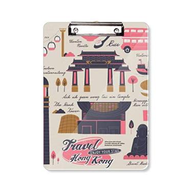 Imagem de Hong Kong Travel China Famosa Prancheta Pasta de Escrita Placa de Apoio A4