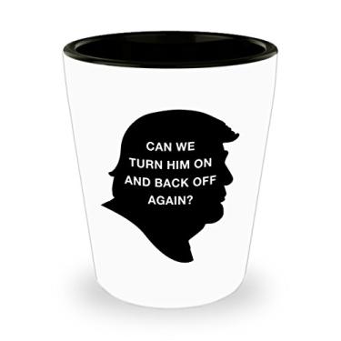 Imagem de Copo de shot anti-Trump engraçado - Presentes para mordaças anti-Trump