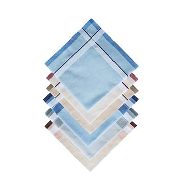 Imagem de UGPLM 6 Lenços de Bolso Quadrados de Algodão Masculinos Lenço masculino premium de algodão branco bolso lenço quadrado Conjunto quadrado de bolso clássico de algodão presente para avô, pai