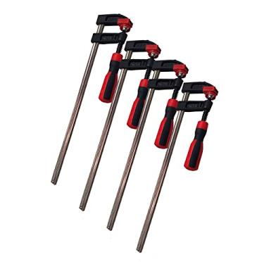 Imagem de Kit 4 Grampo Sargento Marceneiro Tipo F Madeira Aperto