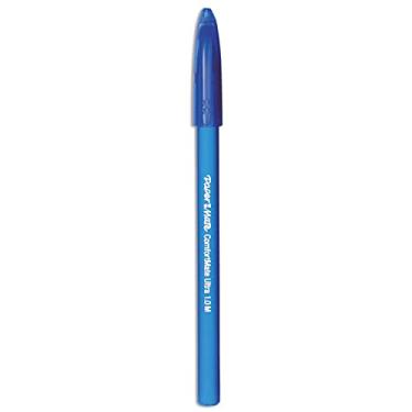 Imagem de Paper Mate Comfortmate Pen - Tipo de ponta de caneta média - Tinta azul - barril azul - 12 / dúzia