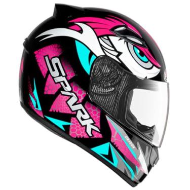Imagem de Capacete EBF Spark Dragon - Preto e Rosa - 56