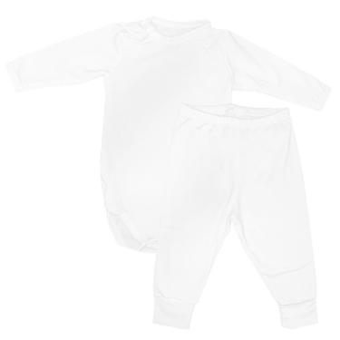 Imagem de Conjunto Body Longo e Calça Térmico Hug Branco
