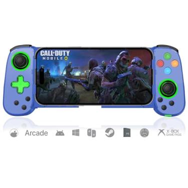 Imagem de arVin Mobile Gaming Controller for iPhone, Android with Phone CASE Support & Green Light, Wireless Gamepad for iPhone/iPad/Samsung/Tablet/Switch/PS4/PC-Play Xbox Cloud Gaming/PS Remote Play/Steam Link