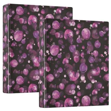 Imagem de Pastas de caderno com bolhas de aquarela escuras, 3,5 cm e 3,5 cm, fichários para caderno com bolsos, pacote com 1/2, material de escritório, 200 folhas