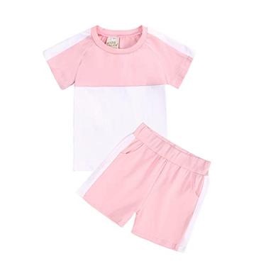Imagem de Metaxas Conjunto de faixa de cabeça unissex para bebê, camiseta de verão, 2 peças, 2 peças, roupa de dormir, rosa, 13-14 Anos