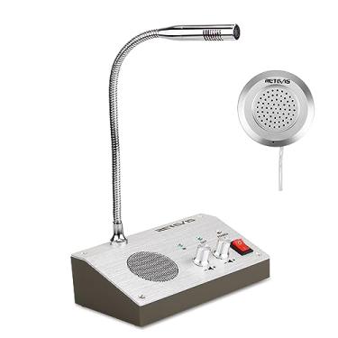 Imagem de Alto-falante de janela Retevis RT-9908, intercomunicador de voz dupla, sistema de intercomunicação de alto-falante de janela para negócios, banco, janela de bilheteria