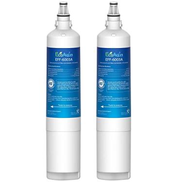 Imagem de EcoAqua Filtro de substituição EFF-6003A, compatível com LG LT600P, 5231JA2006A, 5231JA2006B, KENMORE 46-9990, 9990, 46990 Filtro de água de geladeira, 2 unidades