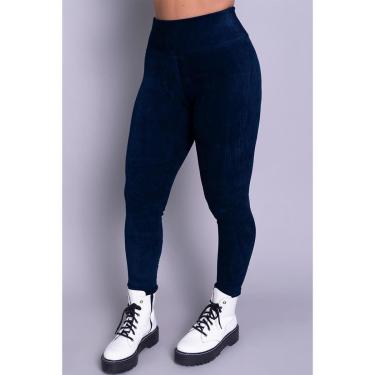 Imagem de Calça Veludo Cotelê Serra e Mar Legging Grossa Cós Alto Inverno Cintura Alta Feminino-Feminino