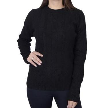 Imagem de Blusa Feminina Facinelli By Mooncity Tricot Preta - 650990-Feminino
