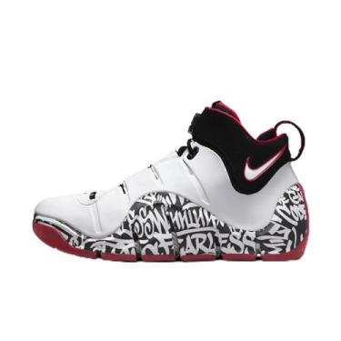 Imagem de NIKE Tênis Masculino Zoom Lebron 4, Branco/Preto/Vermelho Universitário, 41 BR