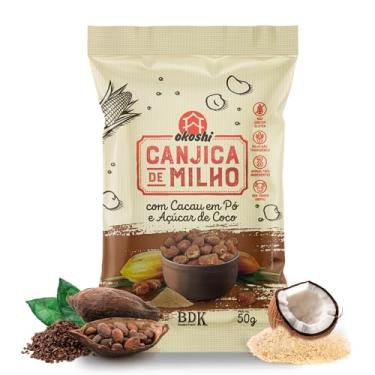 Imagem de OKOSHI - Canjica de Milho com Cacau em Pó e Açúcar de Coco - Pipoca Saudável, Snacks Saudáveis de Baixa Caloria, Pipoca de Cacau Fit - Vegano, Sem Glúten, Sem Lactose, Sem Gordura Trans, Kosher - 50g