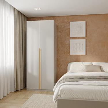 Imagem de Guarda-Roupa Modular 80cm sem Portas com Prateleiras Jade CabeCasa MadeiraMadeira Cinza Urbano