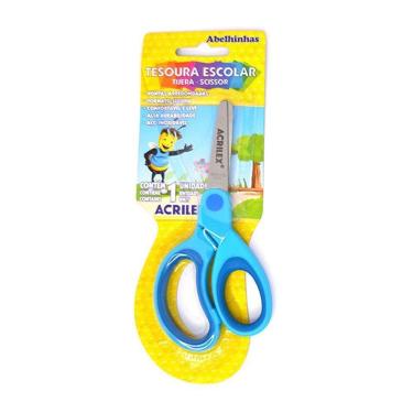 Imagem de Tesoura Escolar 13cm Acrilex Bicolor
