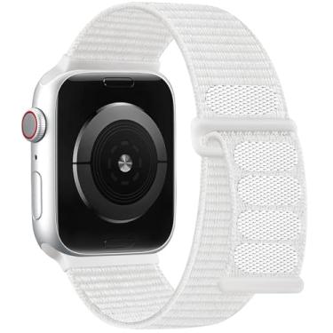 Imagem de DaQin Pulseira esportiva de nylon compatível com Apple Watch séries 11, 10, 9, 8, 7, 6, 5, 4, 3, 2 e 1 SE de 40 mm, 38 mm, 41 mm e 42 mm